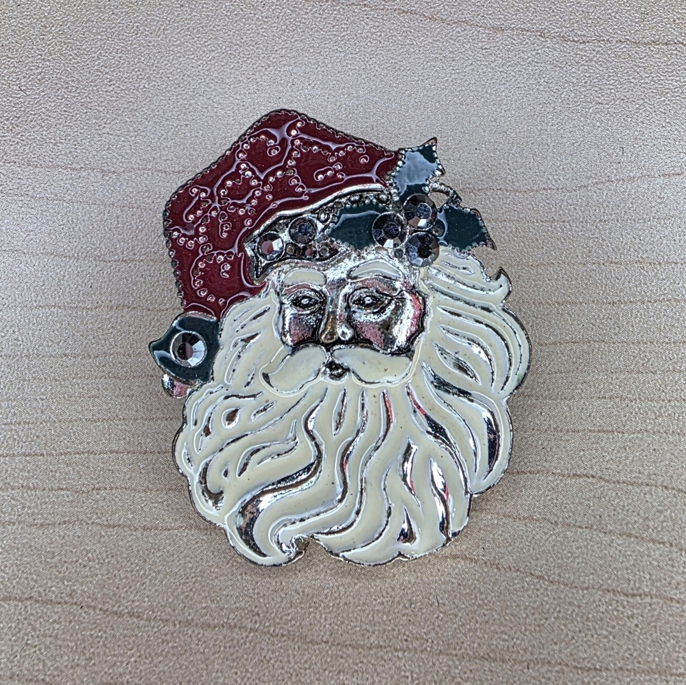 Vintage Festive‎ Santa Claus Brooch